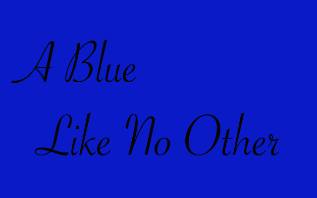 Cover art for A Blue Like No Other